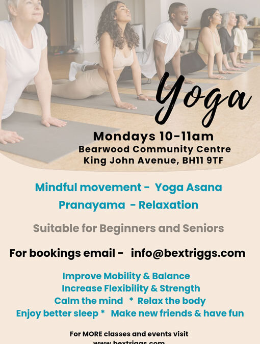 Yoga Classes Monday 10-11am